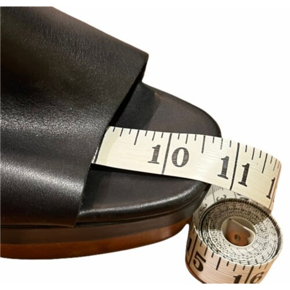 Marni for H&M Black Leather Strappy Plateau Platform Peep Toe Wooden Heels Sz 10 - Picture 12 of 12